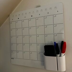 Whiteboard Monthly Planner with Marker Set